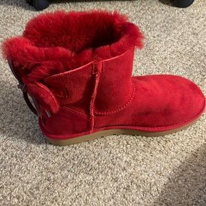 UGG Mini Red Double Bow Boots